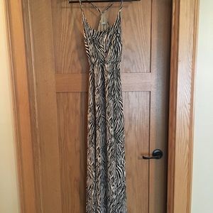 Zebra print maxi dress!